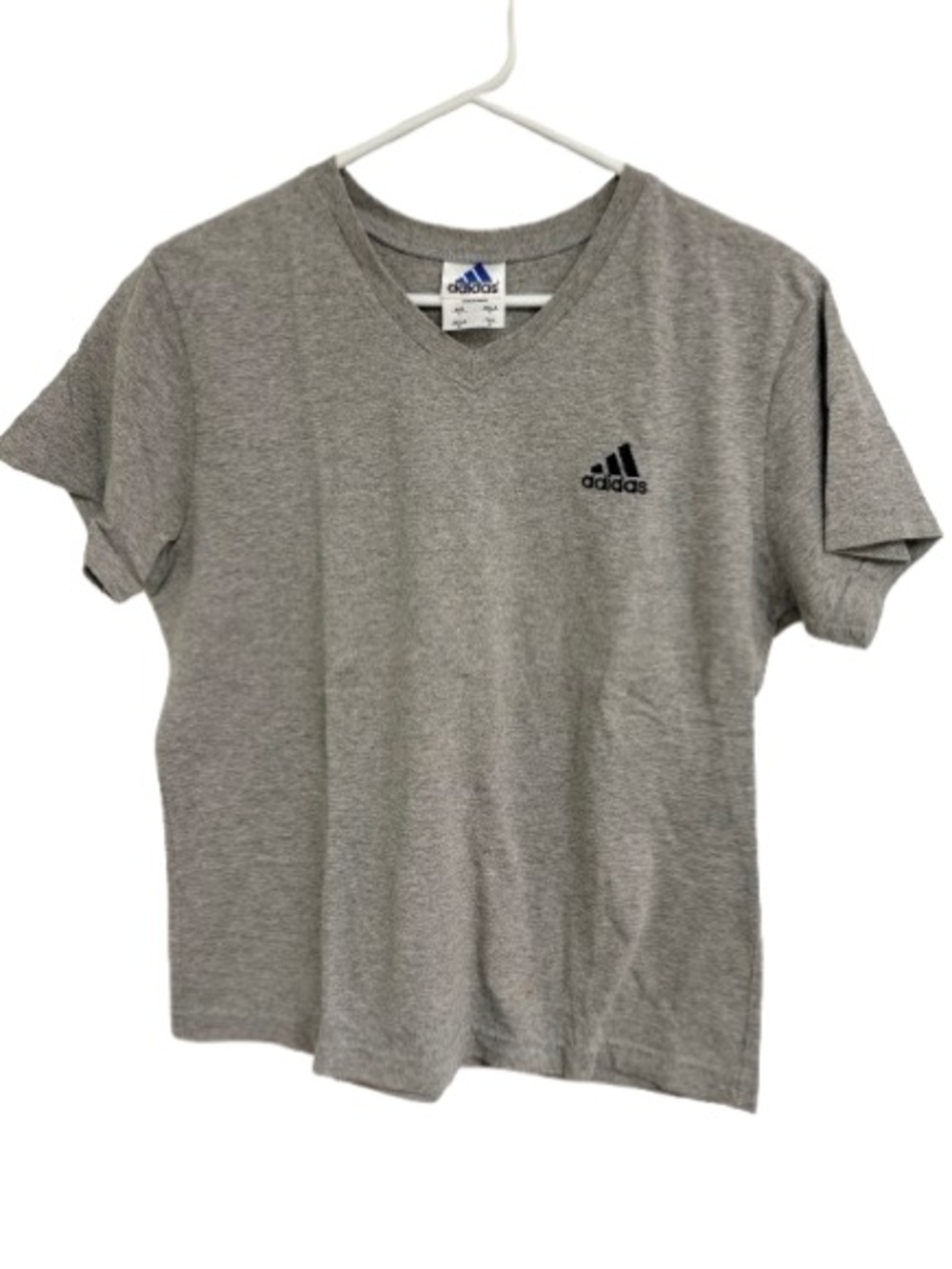Women's Adidas Gray V-Neck Short Sleeve Tee